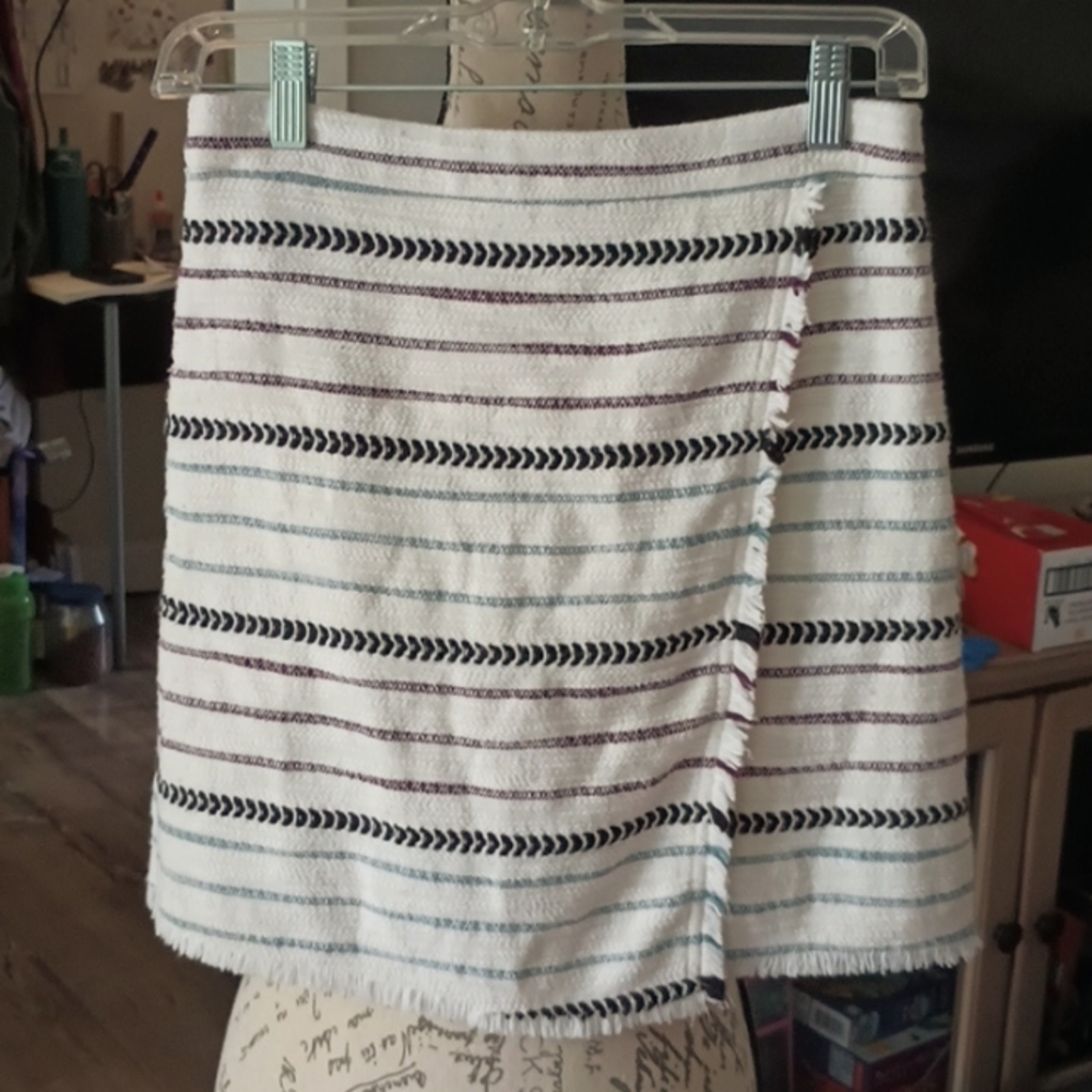 LOFT Faux Wrap Mini Skirt NWOT
